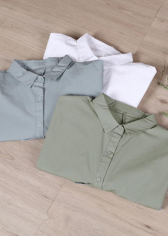 Light Blue Spring Pockets Shirt Long Sleeve