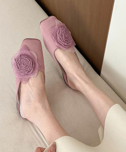 Light Purple Splicing Slide Sandals