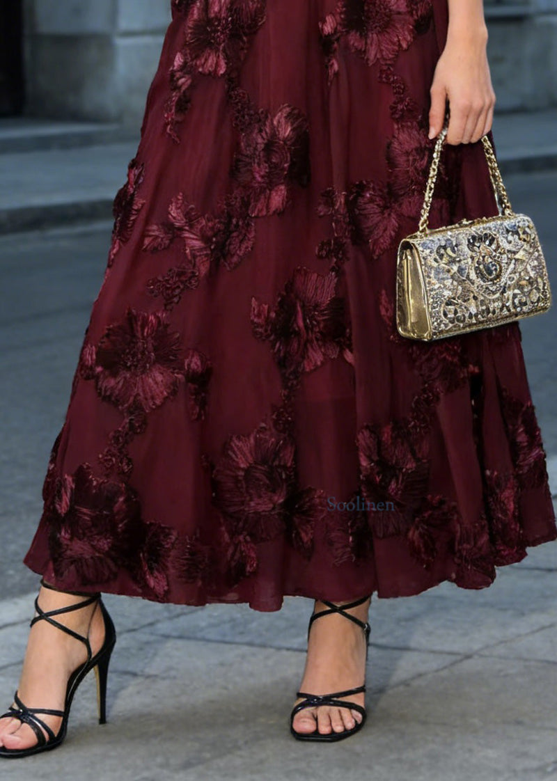 Mulberry High Waist Wrinkled Tulle Skirt Spring