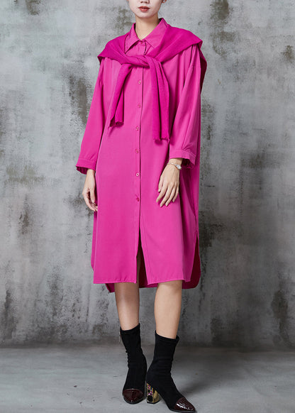 Rose Oversized Give Shawl Cotton Long Dresses Fall