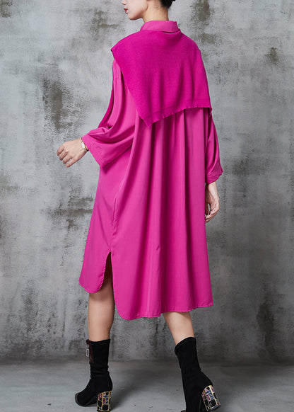 Rose Oversized Give Shawl Cotton Long Dresses Fall