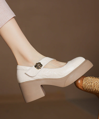 Splicing Chunky Loafer Shoes Black Sheepskin