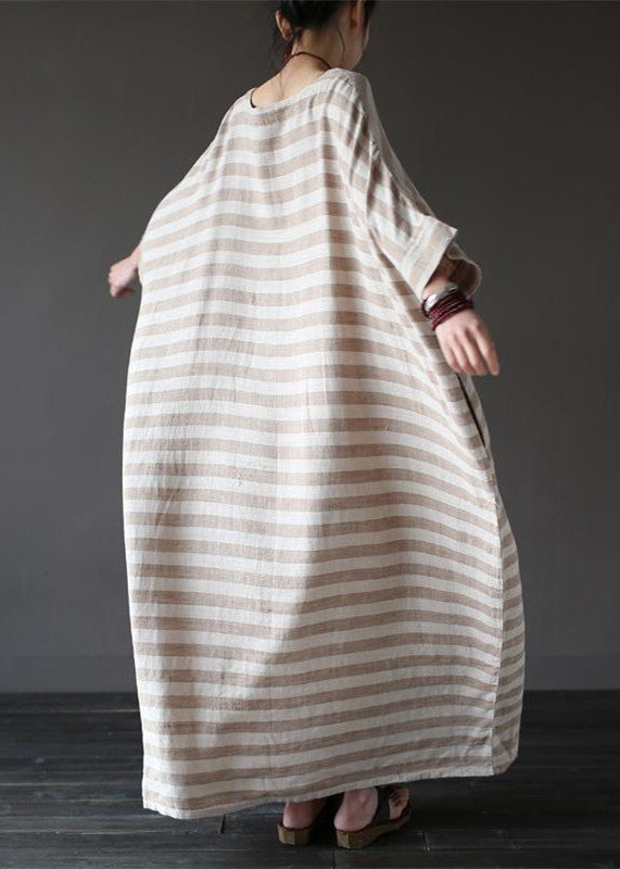 Stripe Loose Big Size Maxi Size Dresses Plus Sizes Clothes