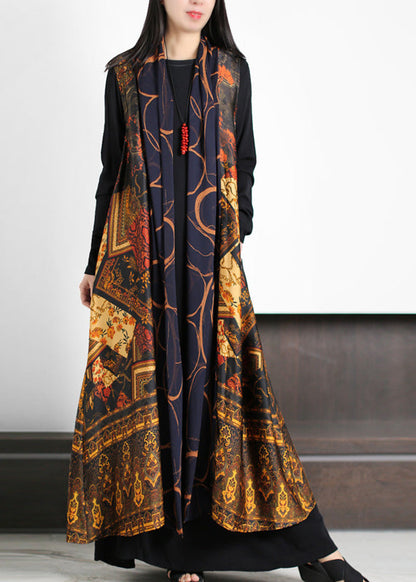V Neck Print Silk Holiday Trench Coats Spring