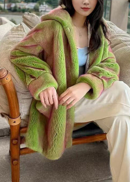 Winter Fuzzy Fur Fluffy Coat With Thick Warm