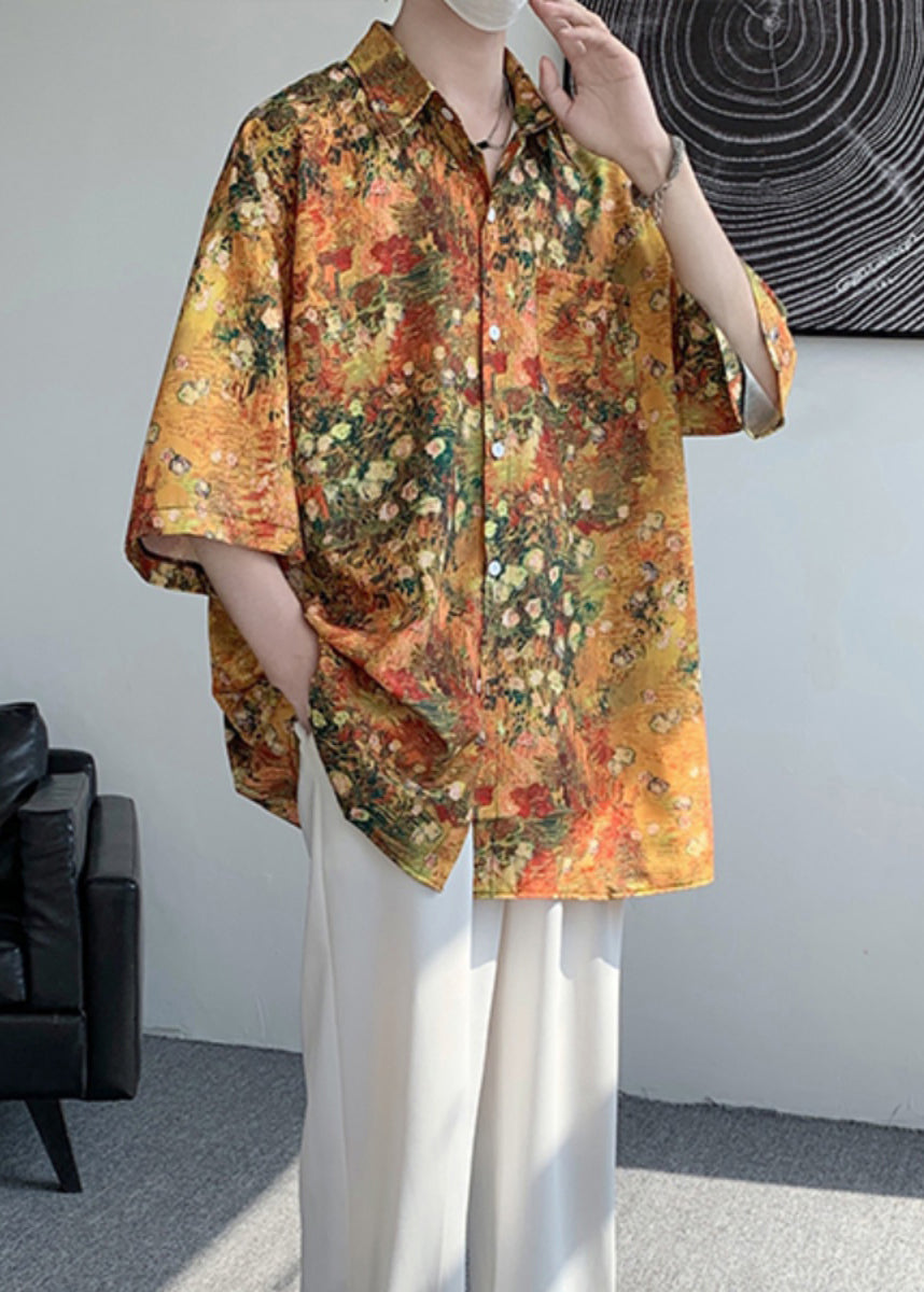 Yellow Peter Pan Collar Paintings Tour Shirts Summer