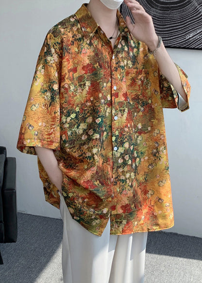 Yellow Peter Pan Collar Paintings Tour Shirts Summer