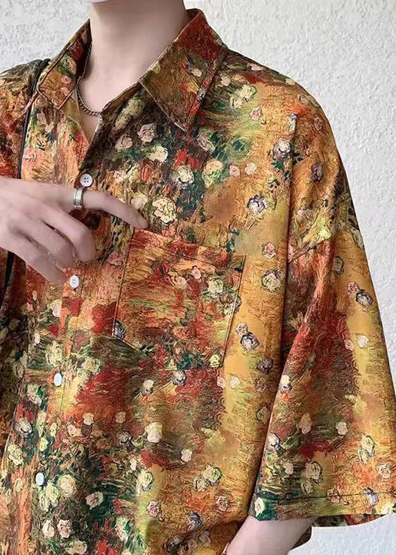 Yellow Peter Pan Collar Paintings Tour Shirts Summer