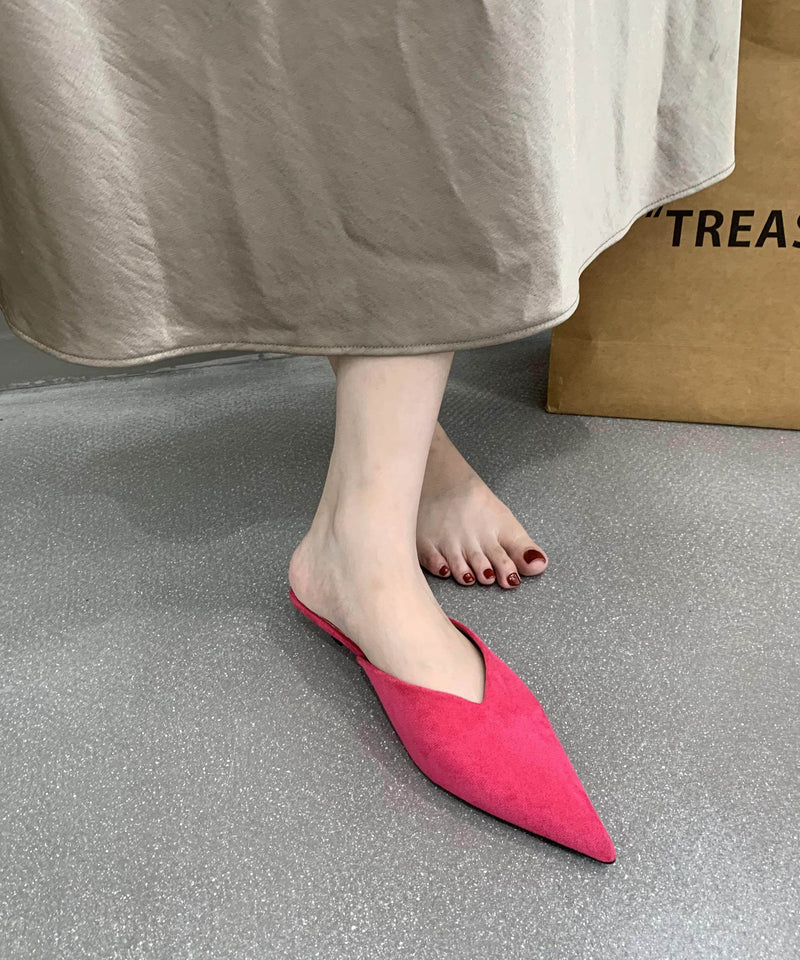 Yellow Pointed Toe Flip Flops