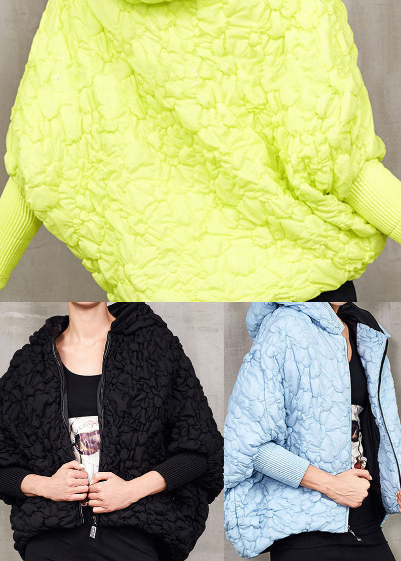 Yellow Zip Up Cloak Duck Down Winter Down Coat