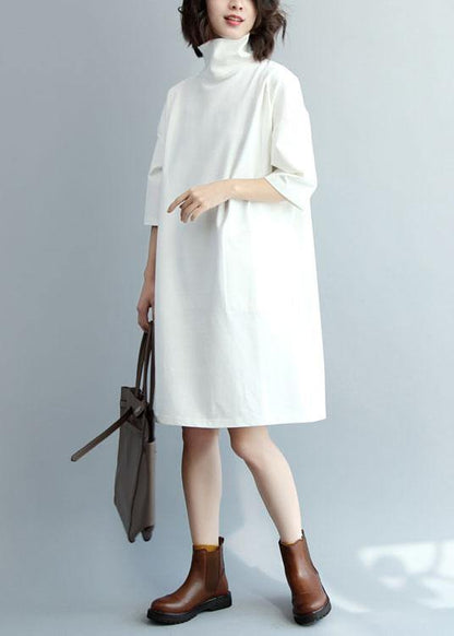 High Waist Sweater Weather Design White Thick Ugly Knit Top Fall