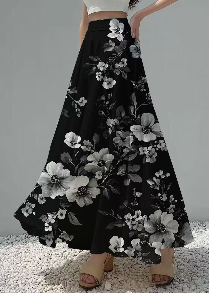 Fine Black Chiffon Skirt Exra Large Hem Summer