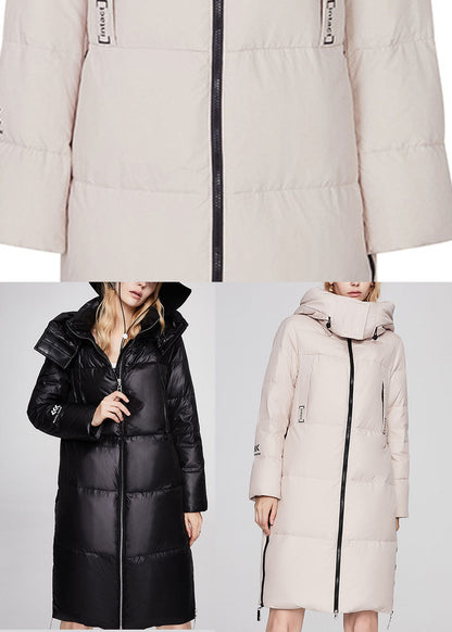 Fine Black Hooded Thick Fine Winter Duck Down Puffer