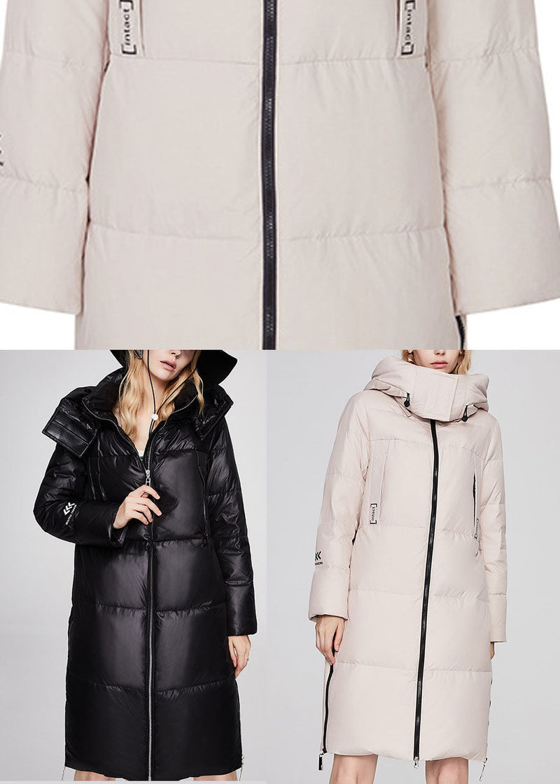 Fine Black Hooded Thick Fine Winter Duck Down Puffer