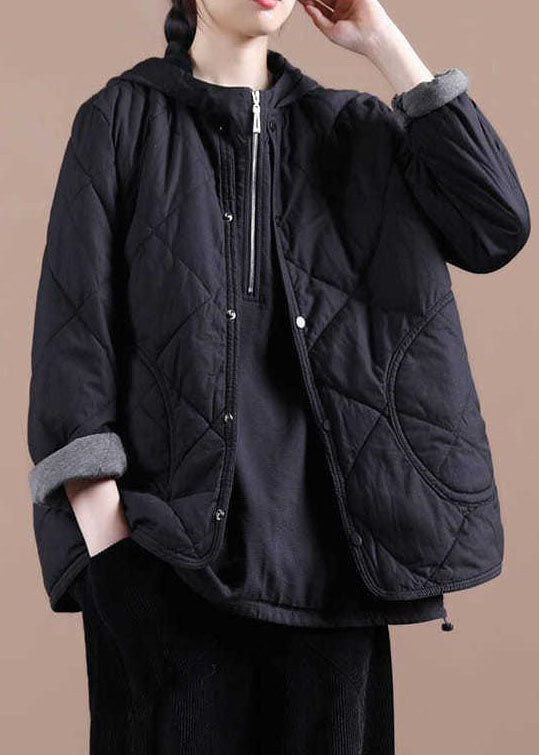 Fine Green Button Fine Cotton Filled Winter Coats