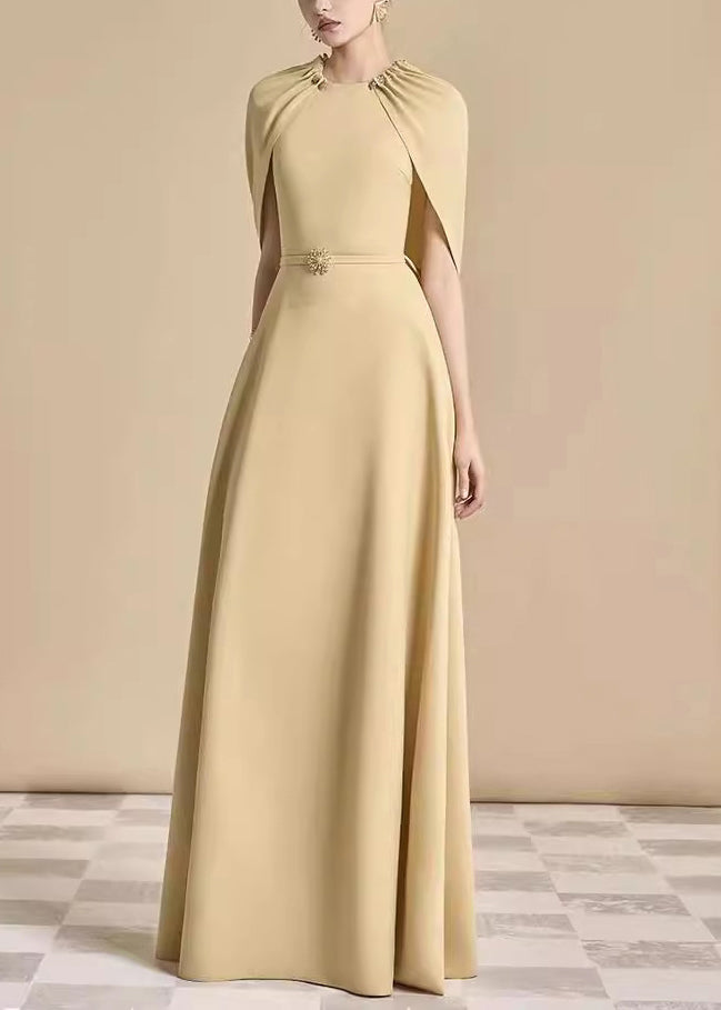 Fine Khaki Original Design Cotton Maxi Dresses Summer