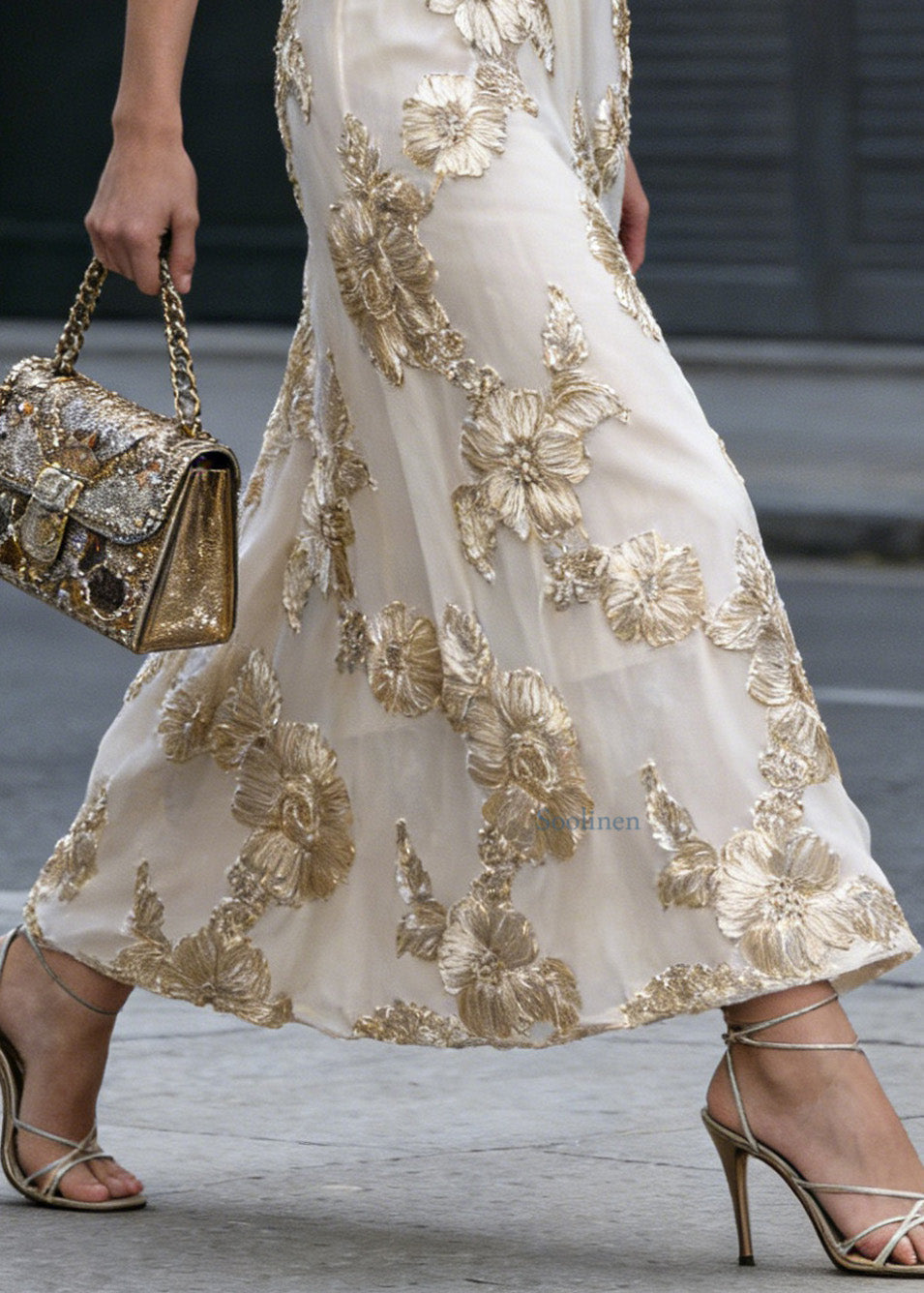 Fine Light Khaki High Waist Tulle Skirt Spring