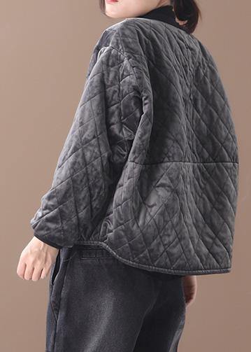 Fine Gray Winter Outwear Clothing Jackets & Coats O Neck Thick Outwear