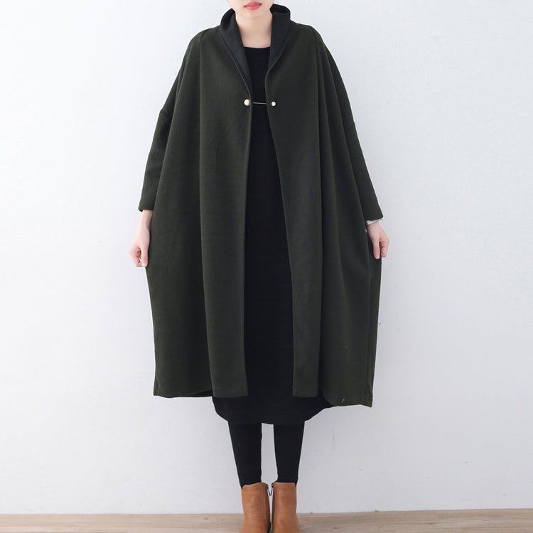 Fine Green Wool Coats Loose Fitting Winter Coat Winter Coat