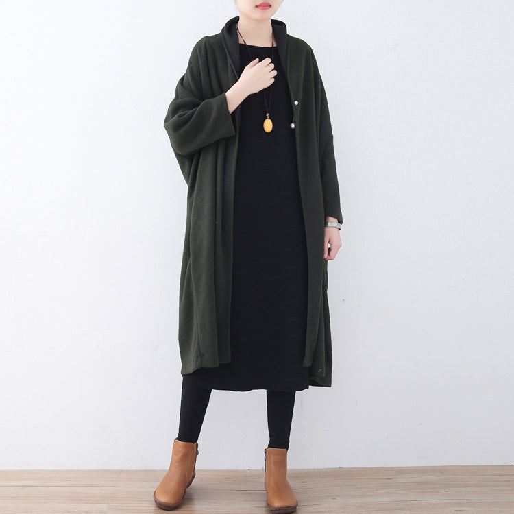 Fine Green Wool Coats Loose Fitting Winter Coat Winter Coat