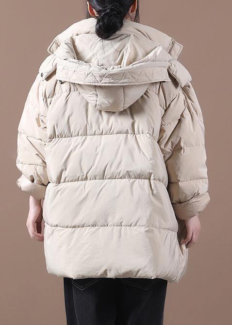 Fine Khaki Clothing Parka Hooded Zippered Winter Outwear