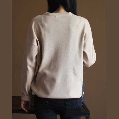 Fine Nude Knit Sweaters Casualsweaters New Knit Top Rabbit Fur