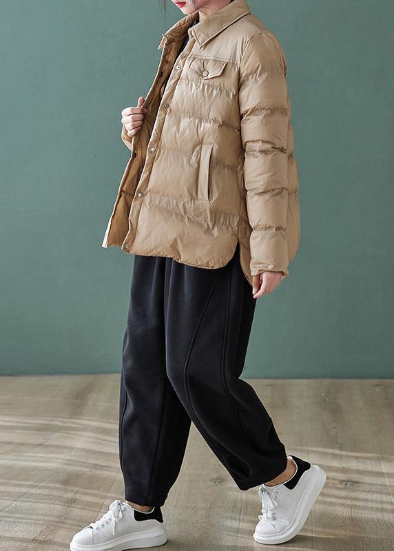 Fine Nude Outwear Clothing Down Jacket Lapel Pockets Winter Outwear
