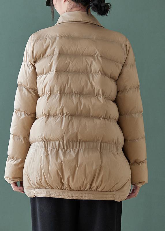 Fine Nude Outwear Clothing Down Jacket Lapel Pockets Winter Outwear