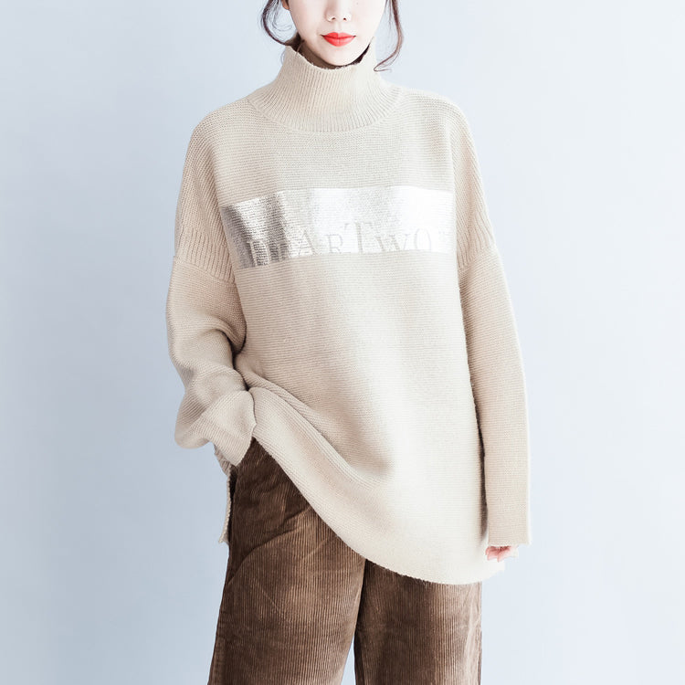 Fine Nude Warm Sweaters Oversized Woman Knit Tops Bust 180cm