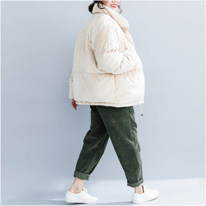 Fine Nude Winter Parkas Clothing Stand Collar Snow Jackets Warm Thick Winter Coats