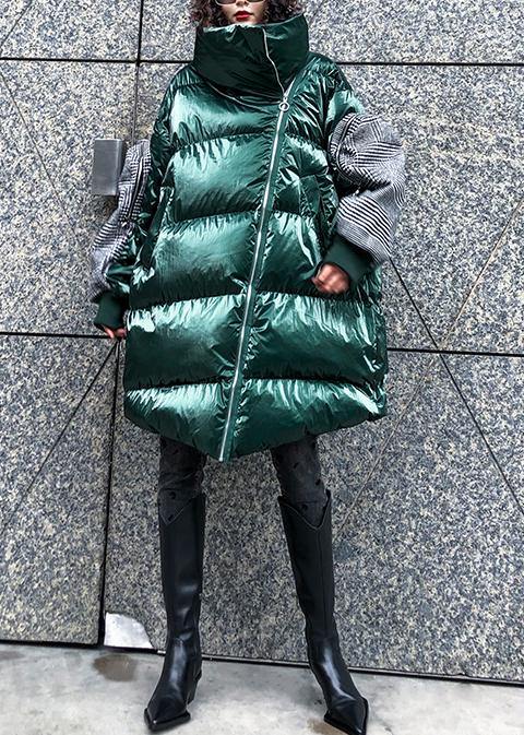 Fine Oversize Jackets & Coats Winter Coats Green Thick High Neck Parkas for