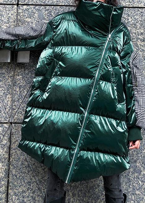Fine Oversize Jackets & Coats Winter Coats Green Thick High Neck Parkas for