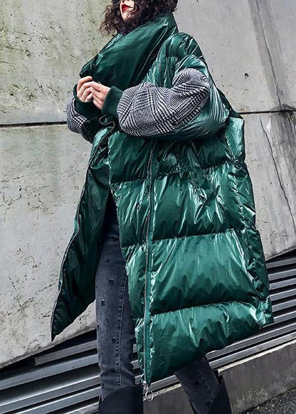 Fine Oversize Jackets & Coats Winter Coats Green Thick High Neck Parkas for