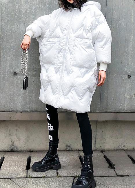 Fine Oversized Winter Coats Hooded Zippered Parkas for