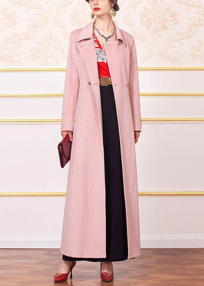 Fine Clothing Jackets & Coats Tie Waist Coats Pink Wild Woolen Coats