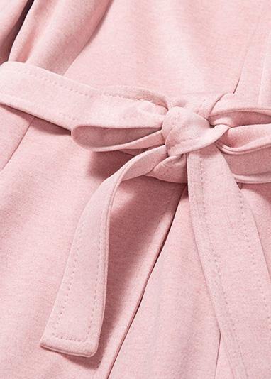 Fine Clothing Jackets & Coats Tie Waist Coats Pink Wild Woolen Coats
