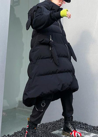 Fine Clothing Winter Jacket Winter Coats Black Hooded Sleeveless Parkas for