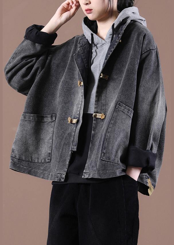 Fitted Gray Pockets Coats