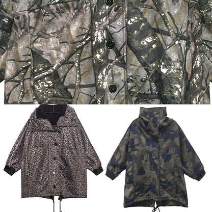 For Spring Gray Print Sweater Weather Drawstring Hooded Knitted Tops