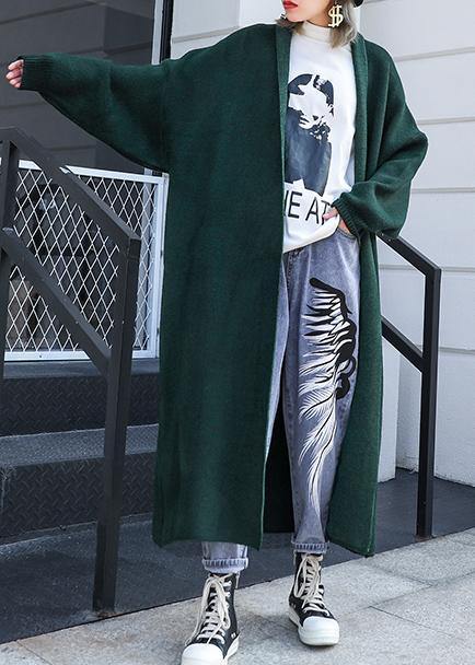 For Spring Knit Sweat Tops Fall Blackish Green Sweater Coat