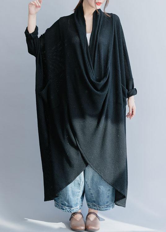 For Work Black Sweater Outfits Asymmetric Hipster Fall Knitwear