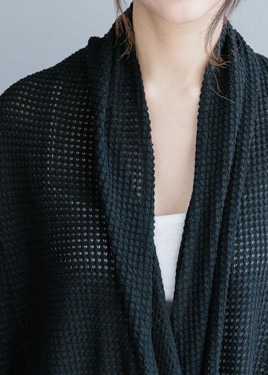 For Work Black Sweater Outfits Asymmetric Hipster Fall Knitwear