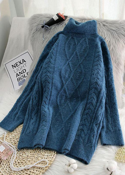 For Work High Neck Beige Knitwear Spring Knitted Pullover
