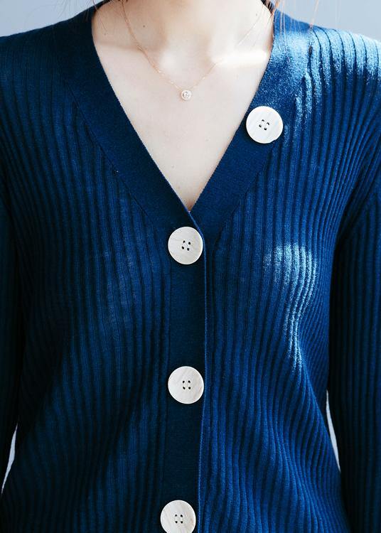 For Work Navy Top V Neck Clothing Fall Knit Sweat Tops