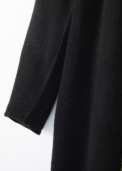 For Work Patchwork Knit Coats Loose Fitting V Neck Wild Knit Outwear
