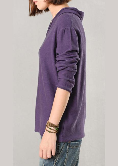 For Work V Neck Wild Sweater Color Sweaters Purple