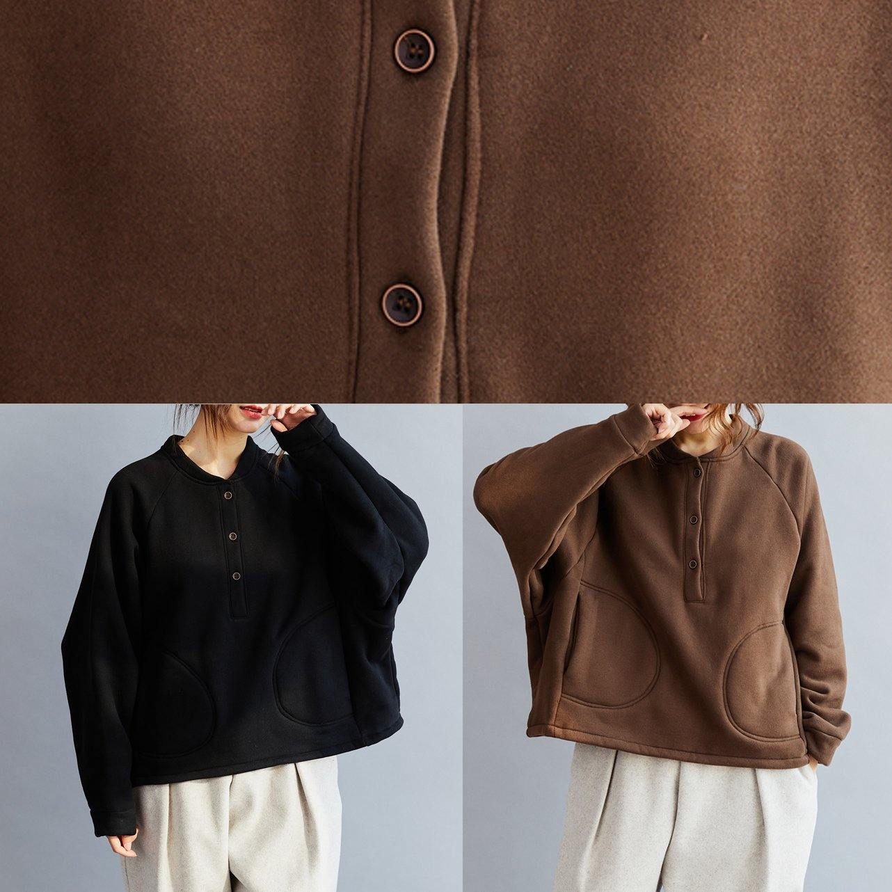 French Black  Cotton  Tops Women Blouses O Neck  Art Spring blouse