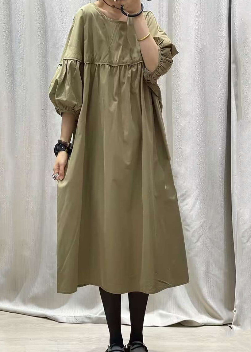 French Black O-neck Patchwork Long Dresses Summer