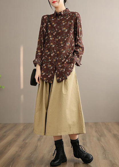 French Blue Flowers Clothes for Elastic Waist Art Spring Dresses