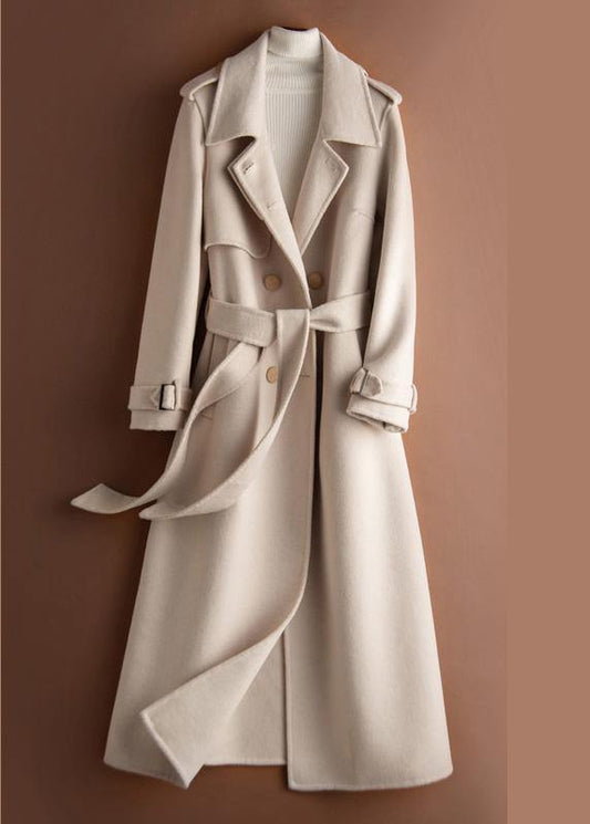 French Beige Clothes for Wardrobes Lapel Tie Waist Coat